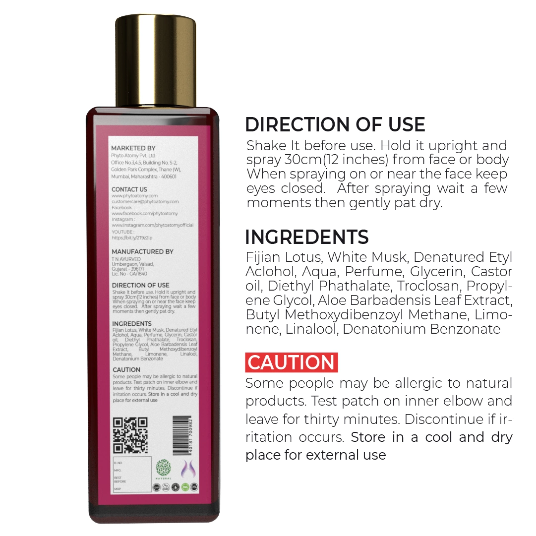 Fijian Lotus White Musk Body Mist (200 ml)